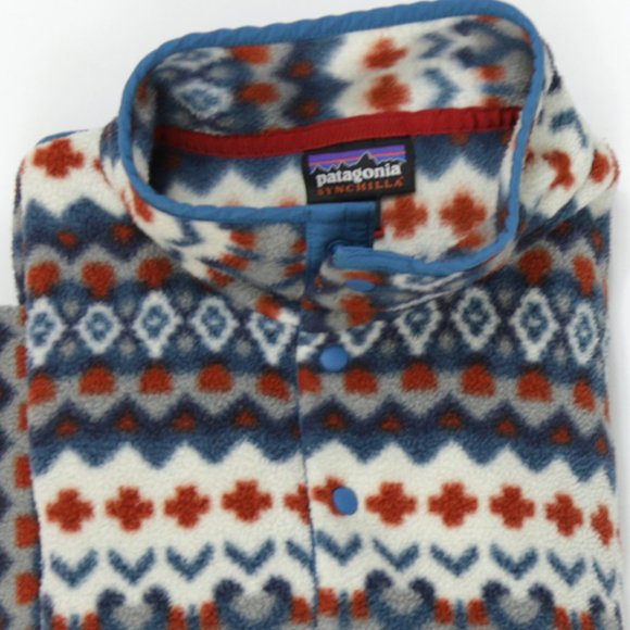 Patagonia Synchilla Mens Fair Isle Fleece Snap T - Picture 3 of 8
